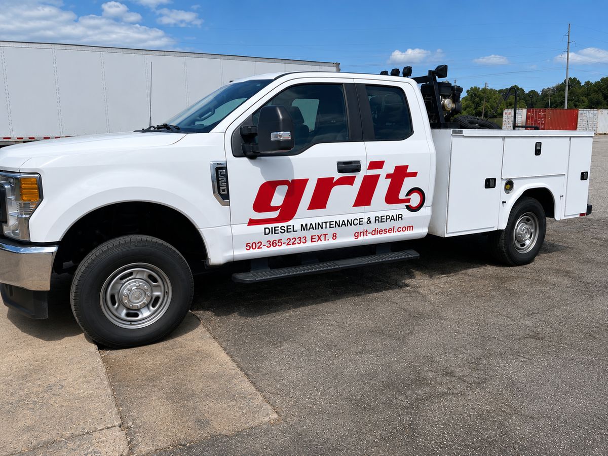 Grit Diesel mobile service truck for after-hours commercial truck repair and roadside assistance